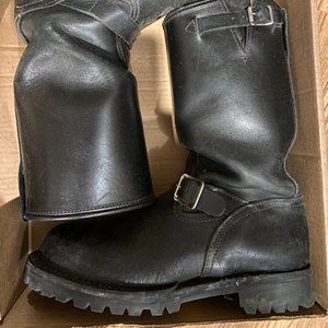 Wesco MC "The Boss" Engineer Motorcycle Boots Custom Genuine Leather Vibram Sole